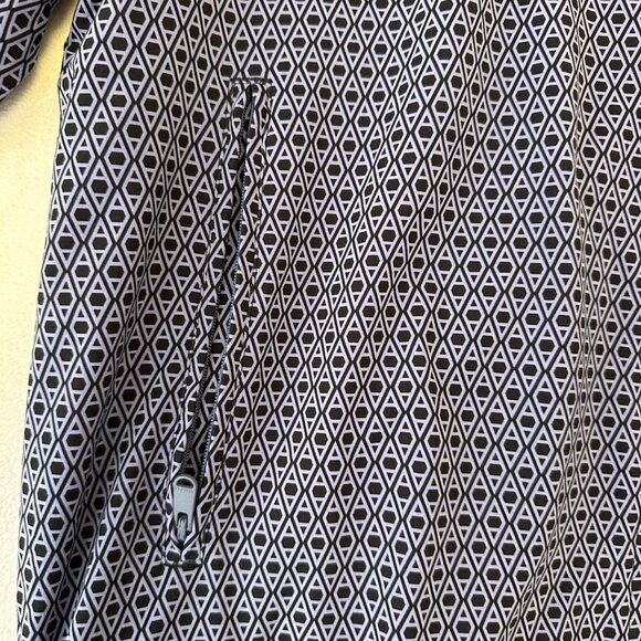 Athleta Brooklyn Bomber Jacket Size XL NWT Purple Geometric Mesh Lined Casual - Picture 5 of 11